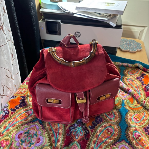 GUCCI BACKPACK VINTAGE BAMBOO - Picture 2 of 10